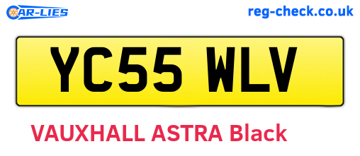 YC55WLV are the vehicle registration plates.