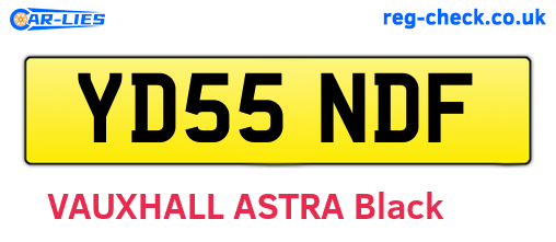 YD55NDF are the vehicle registration plates.