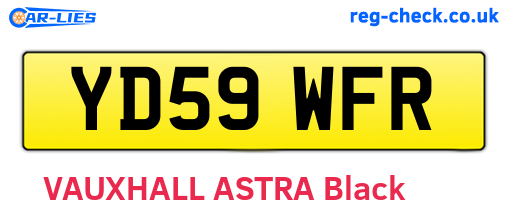 YD59WFR are the vehicle registration plates.