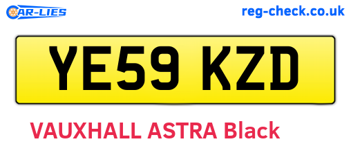 YE59KZD are the vehicle registration plates.