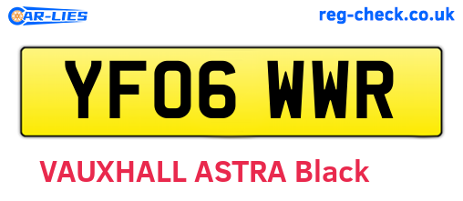 YF06WWR are the vehicle registration plates.