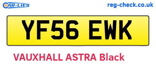 YF56EWK are the vehicle registration plates.
