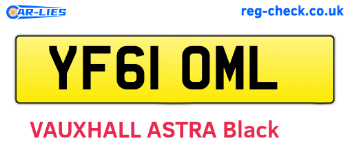YF61OML are the vehicle registration plates.