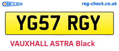 YG57RGY are the vehicle registration plates.