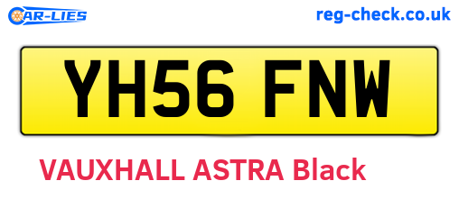 YH56FNW are the vehicle registration plates.