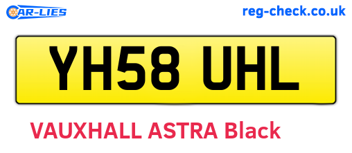 YH58UHL are the vehicle registration plates.