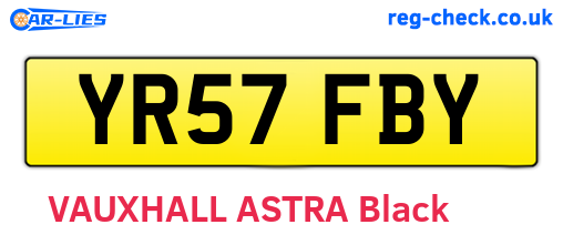 YR57FBY are the vehicle registration plates.