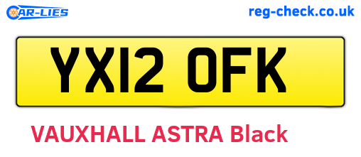 YX12OFK are the vehicle registration plates.