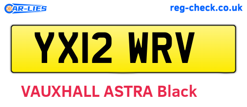 YX12WRV are the vehicle registration plates.