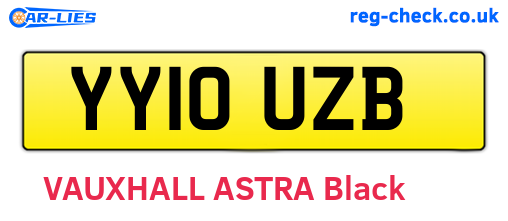 YY10UZB are the vehicle registration plates.