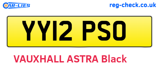 YY12PSO are the vehicle registration plates.