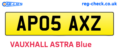 AP05AXZ are the vehicle registration plates.