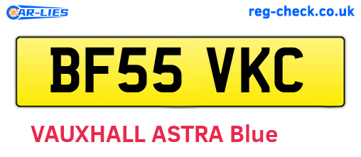 BF55VKC are the vehicle registration plates.