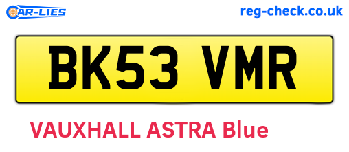 BK53VMR are the vehicle registration plates.