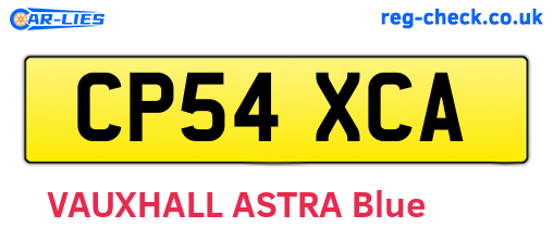 CP54XCA are the vehicle registration plates.