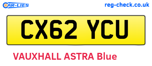 CX62YCU are the vehicle registration plates.