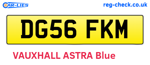 DG56FKM are the vehicle registration plates.