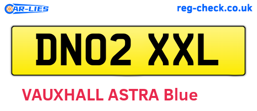 DN02XXL are the vehicle registration plates.