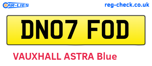 DN07FOD are the vehicle registration plates.