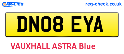 DN08EYA are the vehicle registration plates.