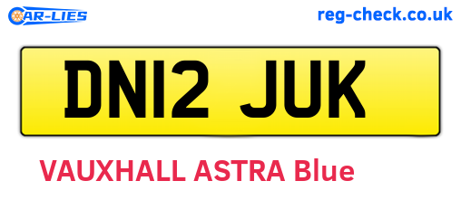 DN12JUK are the vehicle registration plates.