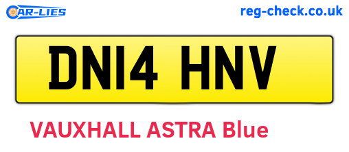 DN14HNV are the vehicle registration plates.