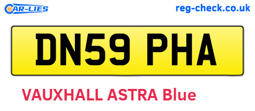 DN59PHA are the vehicle registration plates.