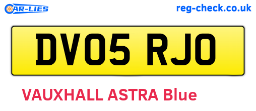 DV05RJO are the vehicle registration plates.