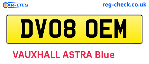 DV08OEM are the vehicle registration plates.