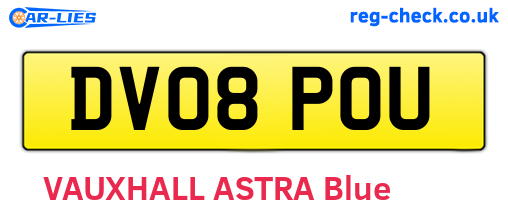 DV08POU are the vehicle registration plates.