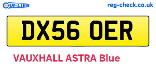 DX56OER are the vehicle registration plates.