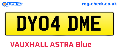 DY04DME are the vehicle registration plates.