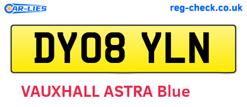 DY08YLN are the vehicle registration plates.