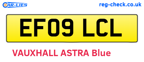 EF09LCL are the vehicle registration plates.