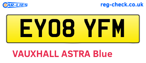 EY08YFM are the vehicle registration plates.