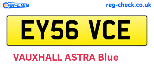 EY56VCE are the vehicle registration plates.