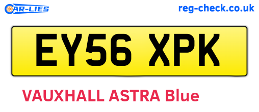 EY56XPK are the vehicle registration plates.