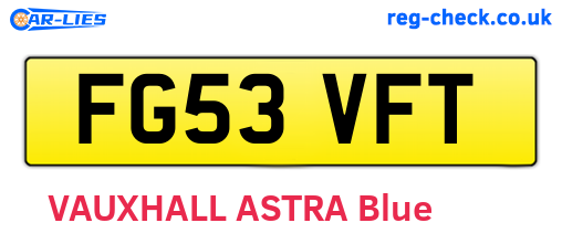 FG53VFT are the vehicle registration plates.