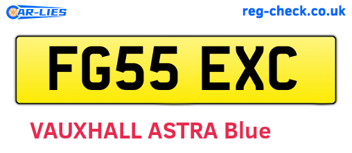 FG55EXC are the vehicle registration plates.