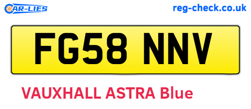 FG58NNV are the vehicle registration plates.