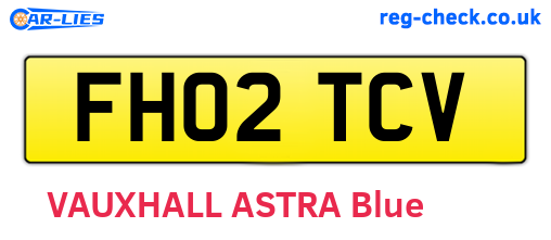 FH02TCV are the vehicle registration plates.