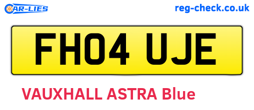 FH04UJE are the vehicle registration plates.