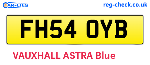 FH54OYB are the vehicle registration plates.