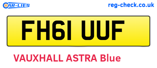 FH61UUF are the vehicle registration plates.