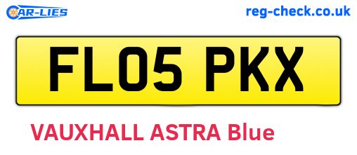 FL05PKX are the vehicle registration plates.