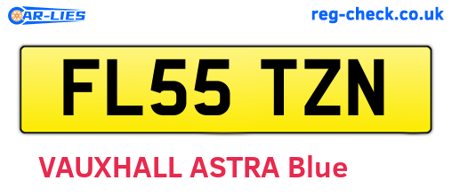 FL55TZN are the vehicle registration plates.