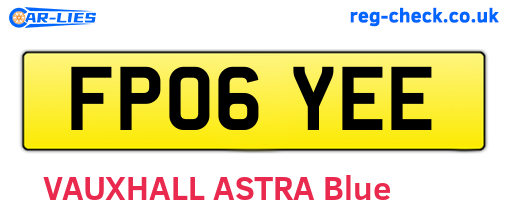 FP06YEE are the vehicle registration plates.