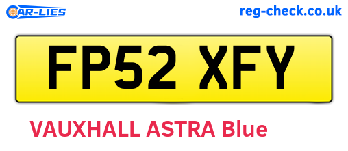 FP52XFY are the vehicle registration plates.