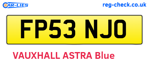 FP53NJO are the vehicle registration plates.