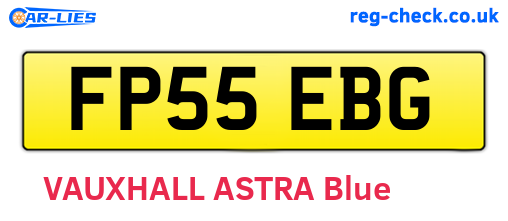 FP55EBG are the vehicle registration plates.